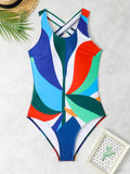 Maillot de bain sportif pour femmes avec design graphique créatif R&B