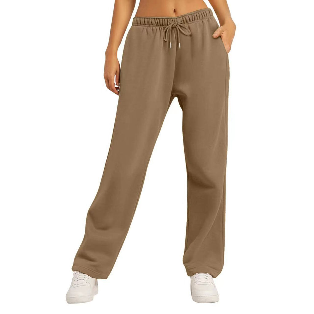 Pantalon Palazzo-Jogger taille haute pour femmes avec ceinture élastique, cordon de serrage et poches latérales Echo Archiv