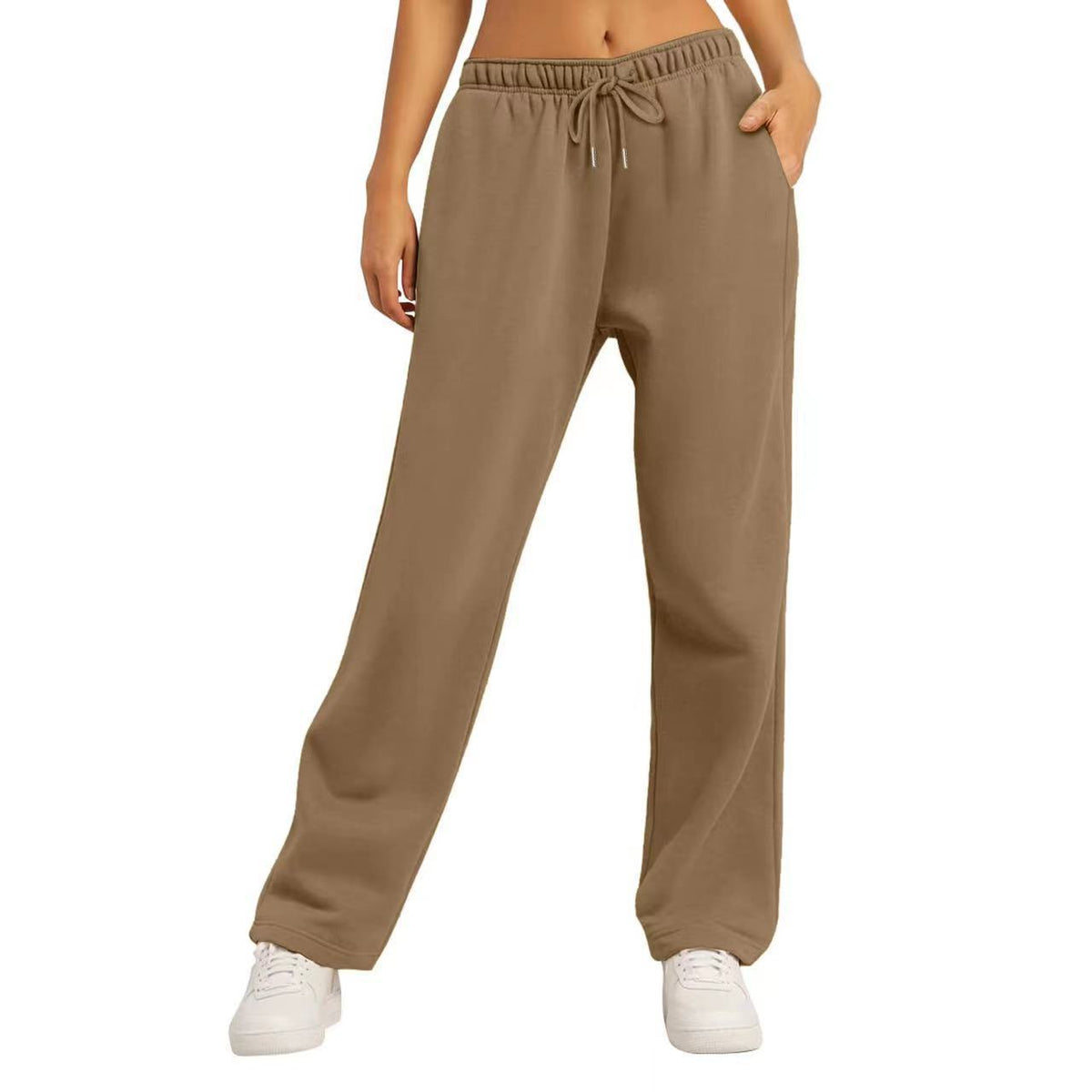 Pantalon Palazzo-Jogger taille haute pour femmes avec ceinture élastique, cordon de serrage et poches latérales Echo Archiv