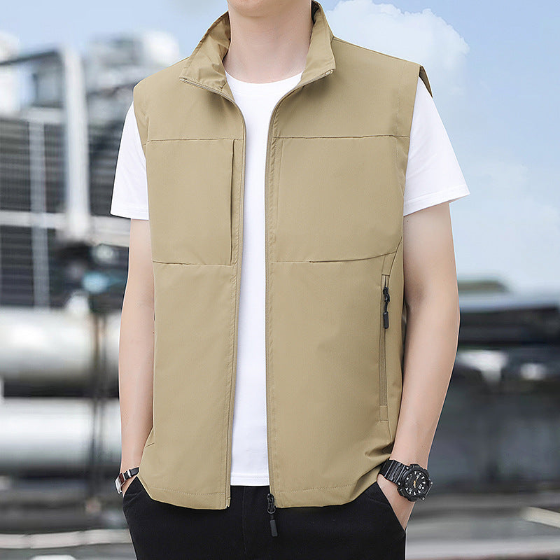 Veste de plein air légère et coupe-vent pour hommes avec col montant et poches zippées cachées Echo Archiv