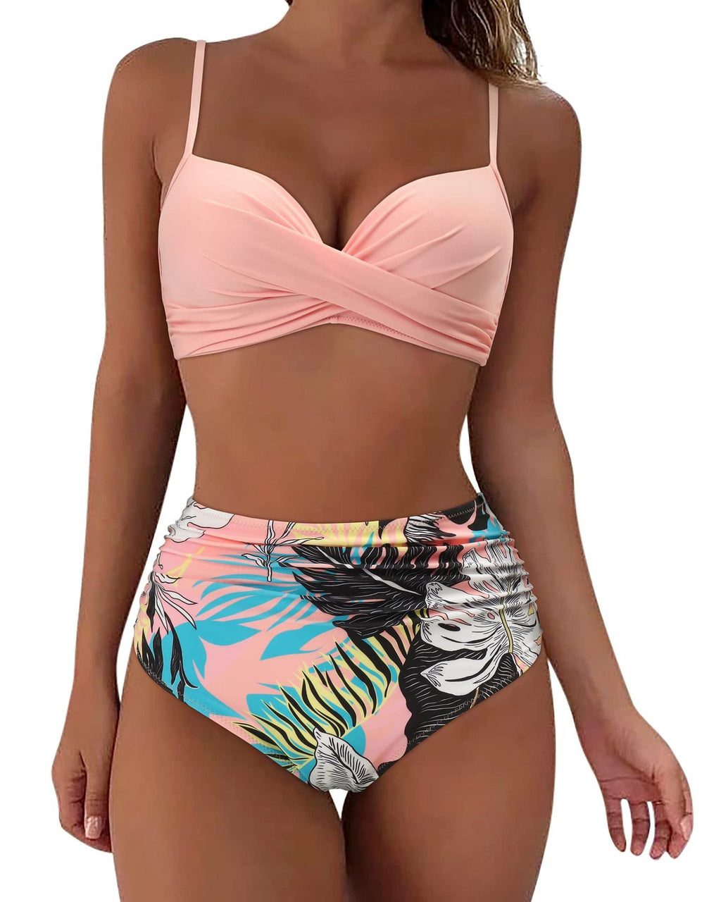 Ensemble de bikini taille haute pour femmes avec design enroulé Echo Archiv