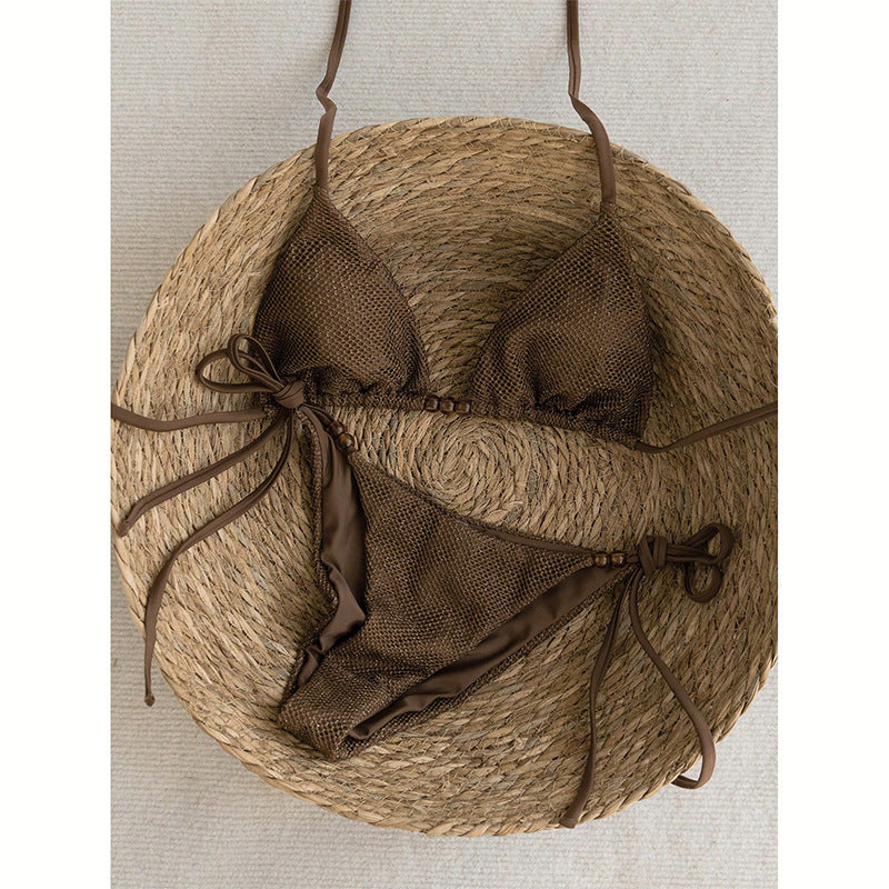 Ensemble de bikini en mesh pour femmes R&B