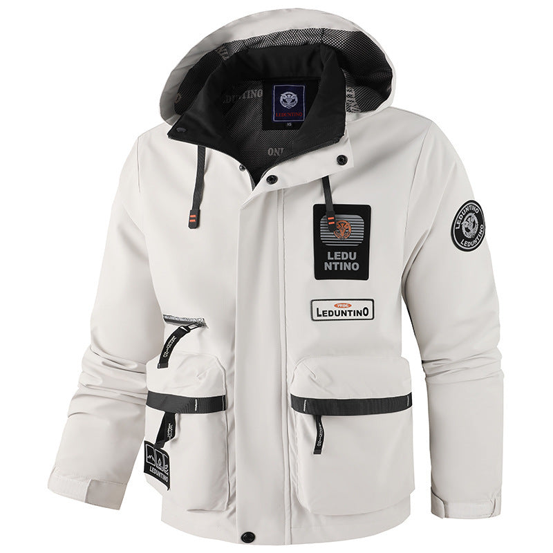Veste de terrain technique pour hommes avec capuche et poches multifonctionnelles, softshell déperlant Echo Archiv
