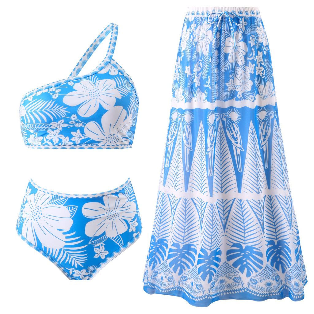 Jupe maxi femme avec imprimé floral et taille élastique Drune