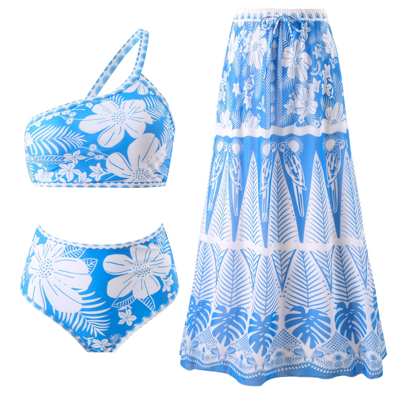 Jupe maxi femme avec imprimé floral et taille élastique Drune