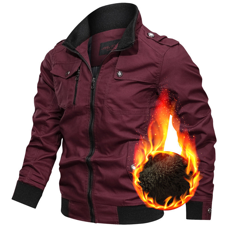 Veste pilote bomber multifonctionnelle pour hommes avec gilet intérieur en teddy amovible, épaulettes et fermeture éclair cachée Echo Archiv