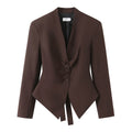 Blazer cintré pour femmes avec ourlet asymétrique et détail drapé Echo Archiv