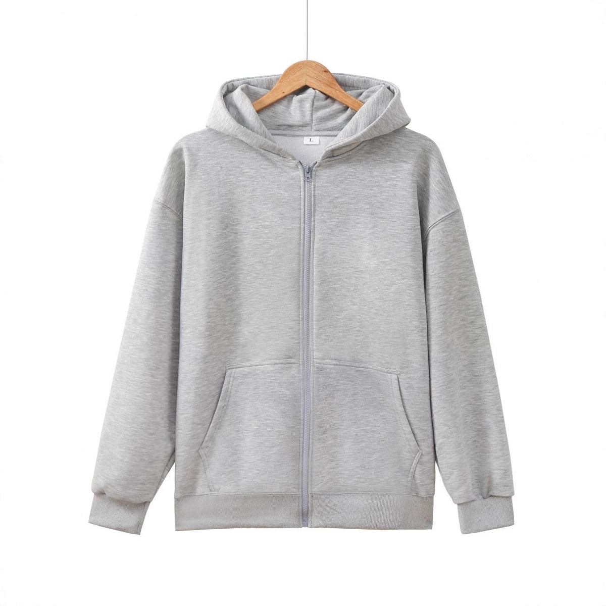 Hoodie unisexe nan léger avec fermeture éclair, en French-Terry gratté à l'intérieur, coutures plates et poches kangourou Echo Archiv