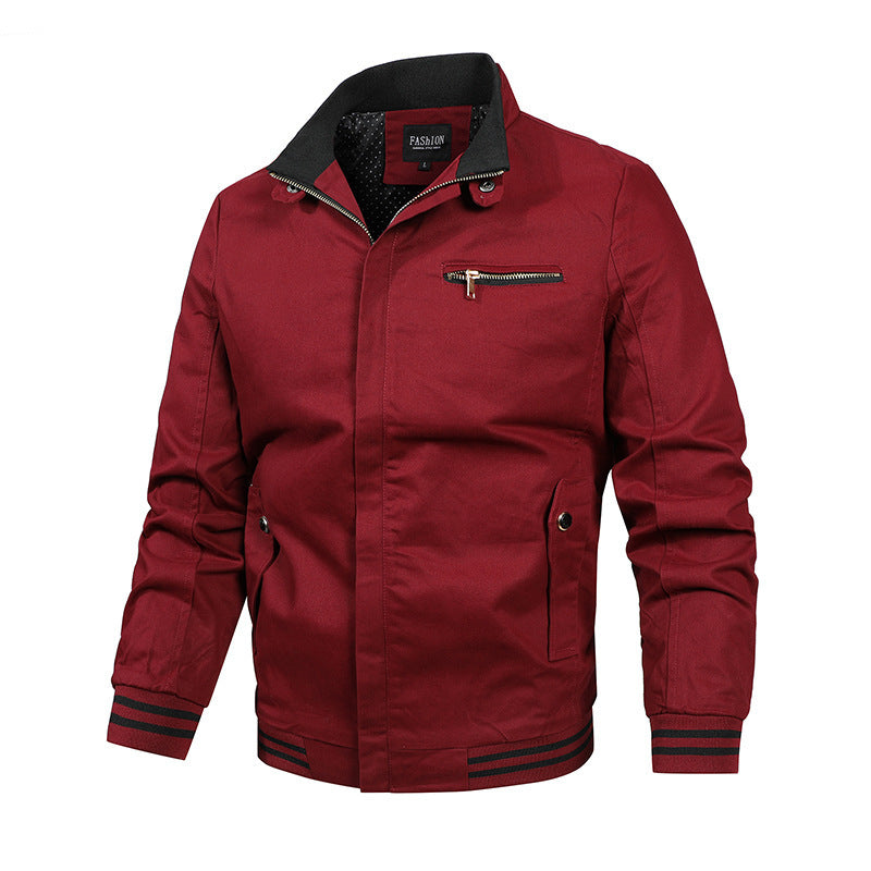 Veste bomber urbaine pour hommes avec col contrasté, poche poitrine zippée et doublure matelassée Echo Archiv