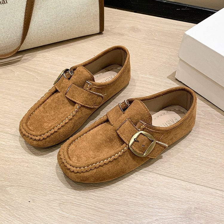 Mocassins pour femmes avec accent de boucle à la mode R&B