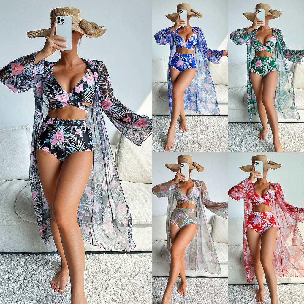 Ensemble de bikini pour femmes avec kimono floral Echo Archiv