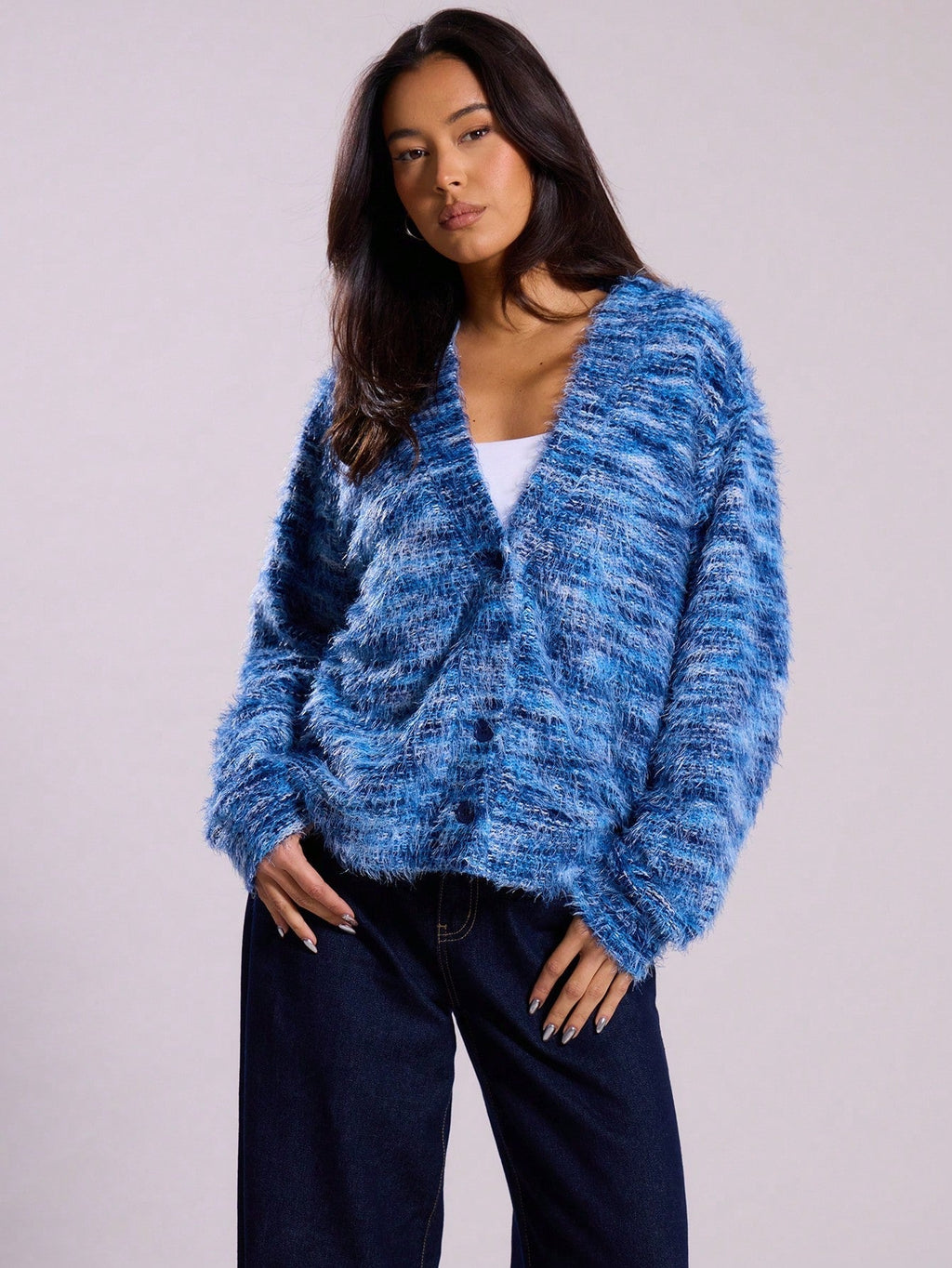 Pull oversized à manches longues pour femmes