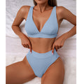 Bikini Femme taille haute avec haut respirant et ceinture élastique R&B