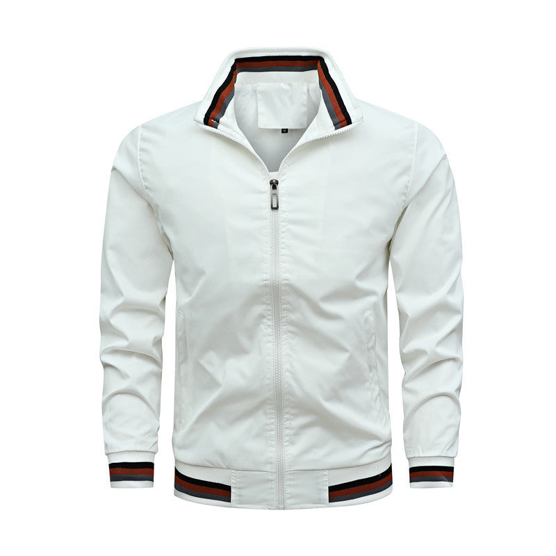 Veste bomber légère pour hommes avec col montant rayé Echo Archiv