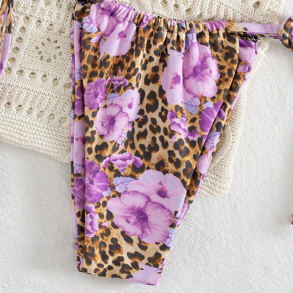 Ensemble de bikini triangle pour femmes avec haut en crochet raffiné R&B