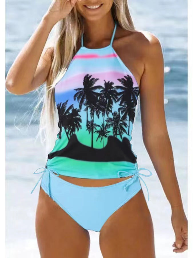 Tankini femme avec motif floral et bretelles réglables Echo Archiv