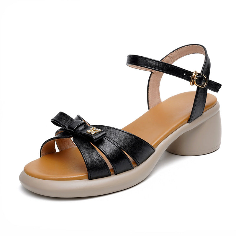 Sandales confortables pour femmes avec un design de lanière élégant et un talon bloc confortable - Mode Heidi