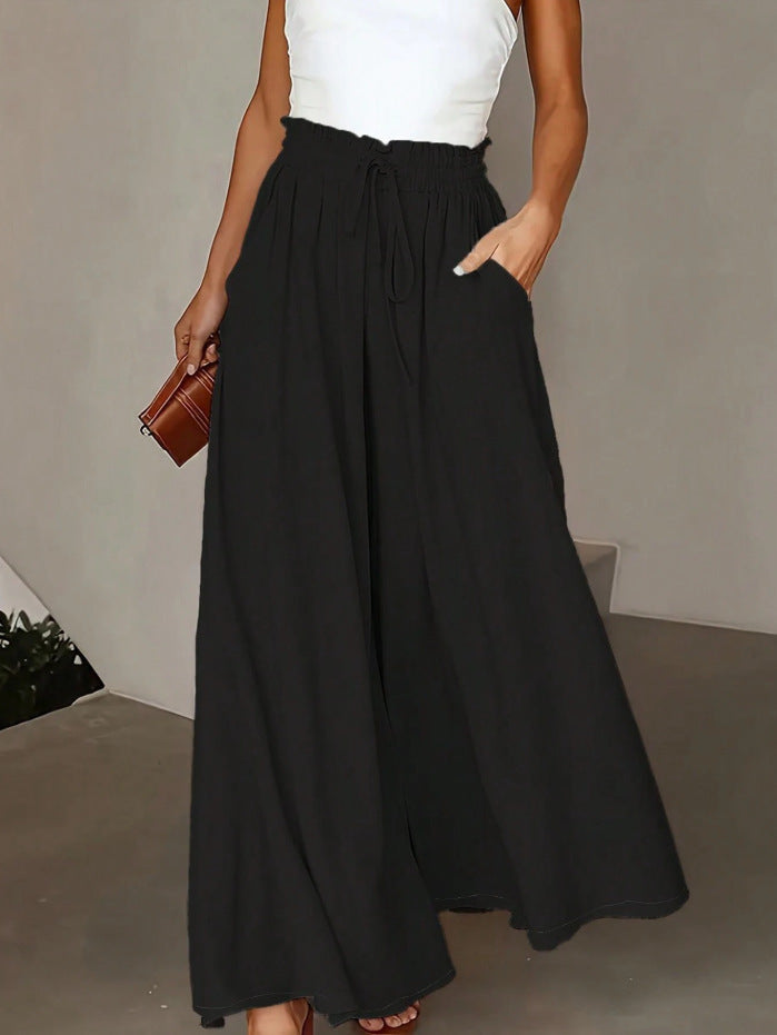 Pantalon Palazzo fluide pour femmes avec taille paperbag et poches profondes Echo Archiv