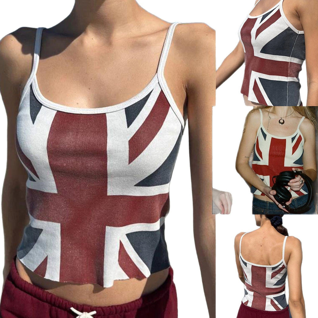 Top court pour femmes avec motif britannique Heidi-Mode
