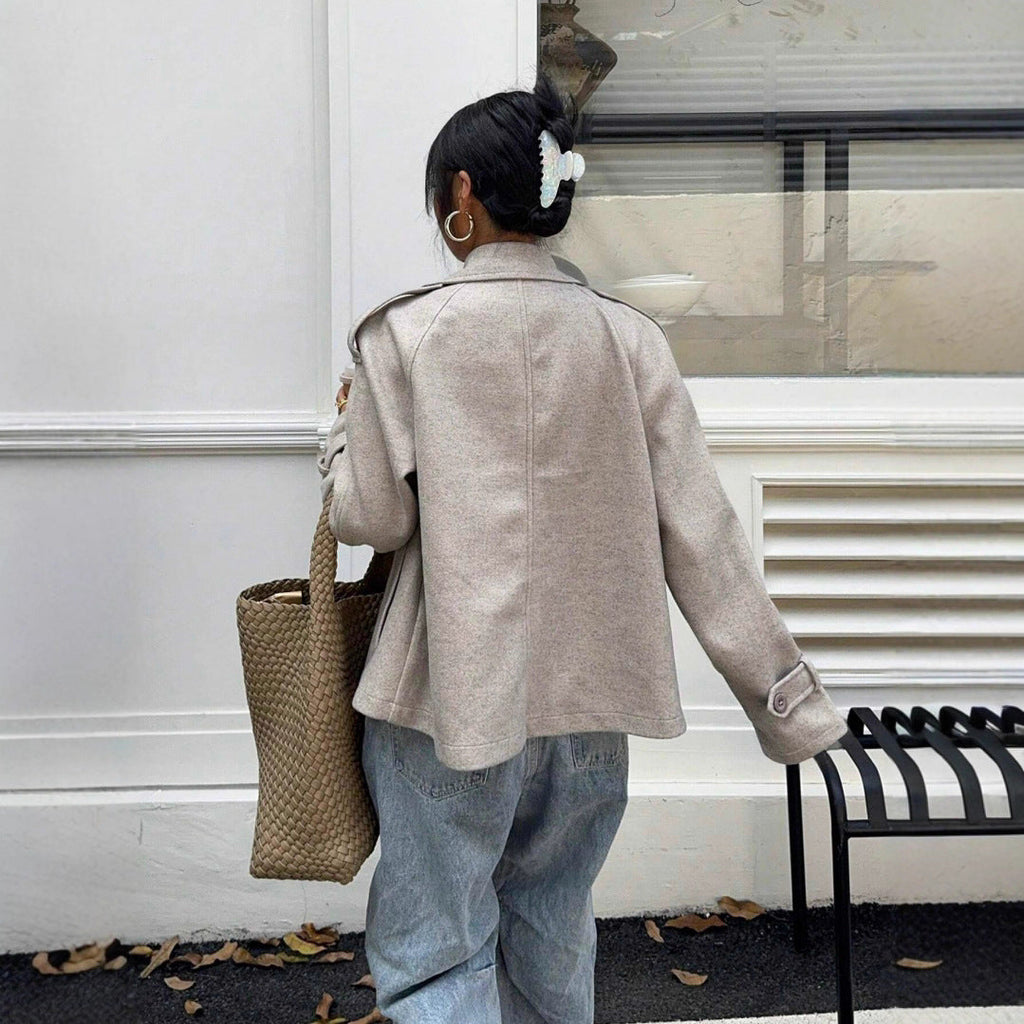 Veste en Laine Oversized Élégante pour Femmes