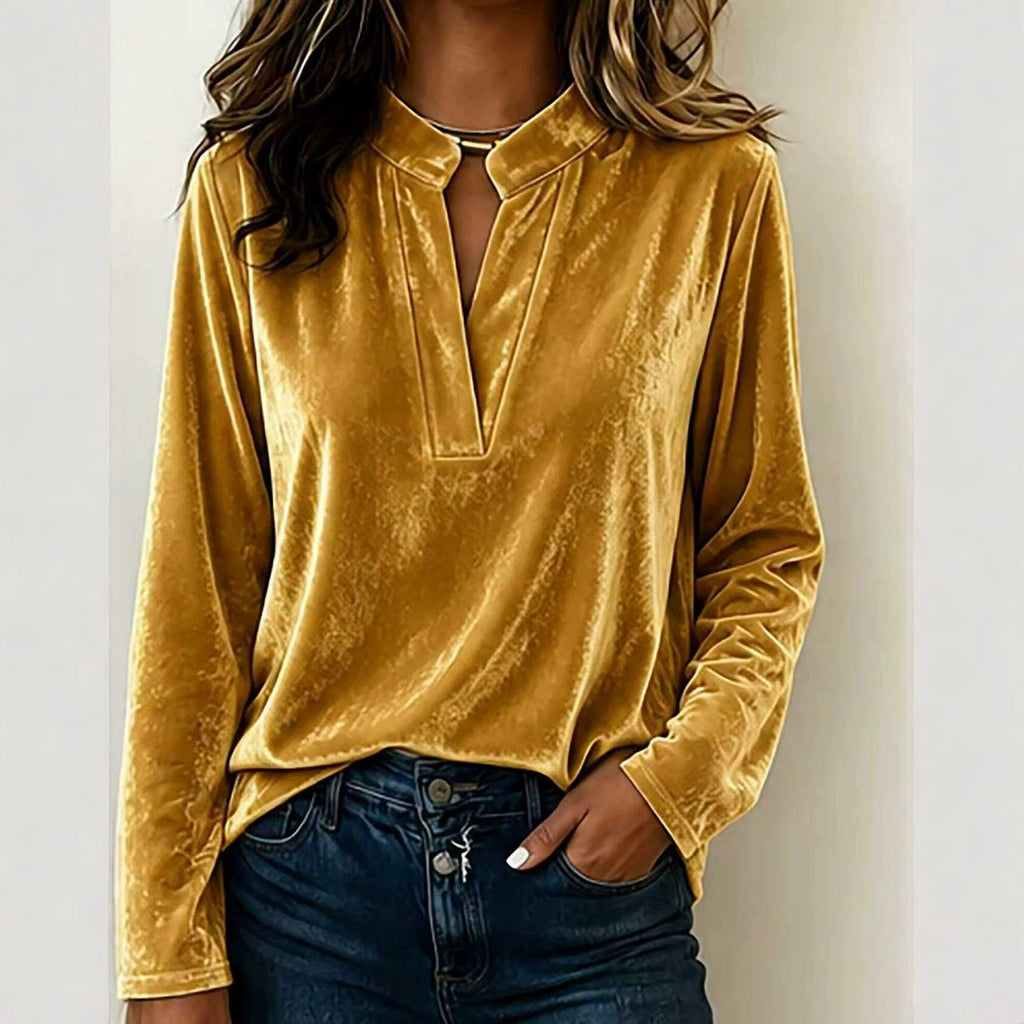 Blouse en Velours Élegante pour Femmes