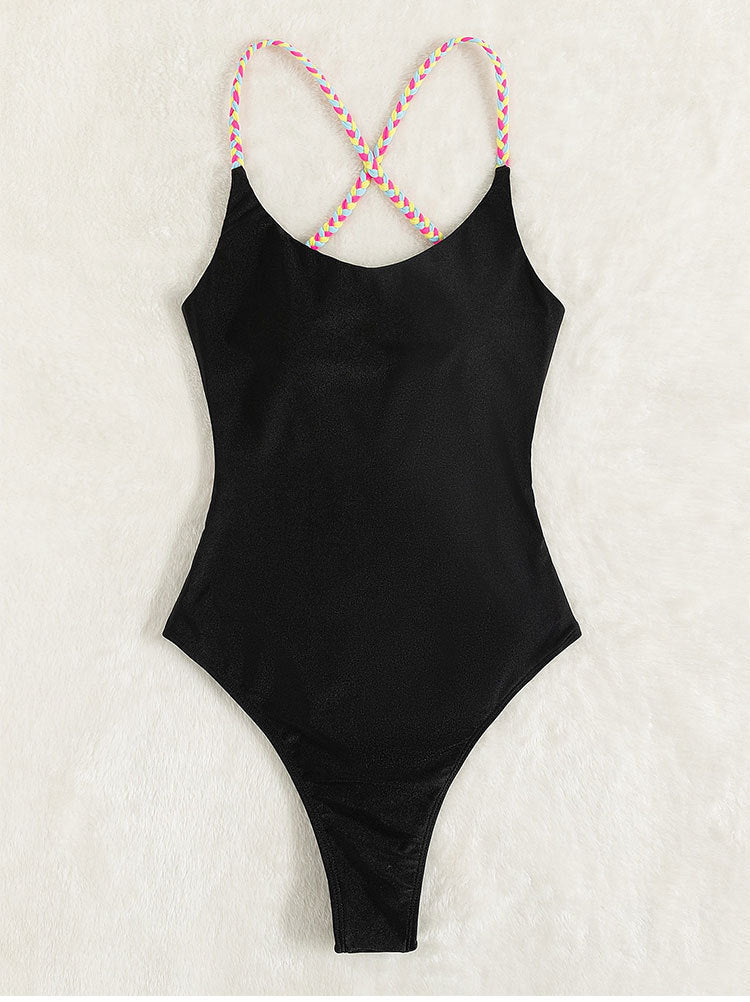 Maillot de bain une pièce élégant pour femmes avec bretelles réglables R&B