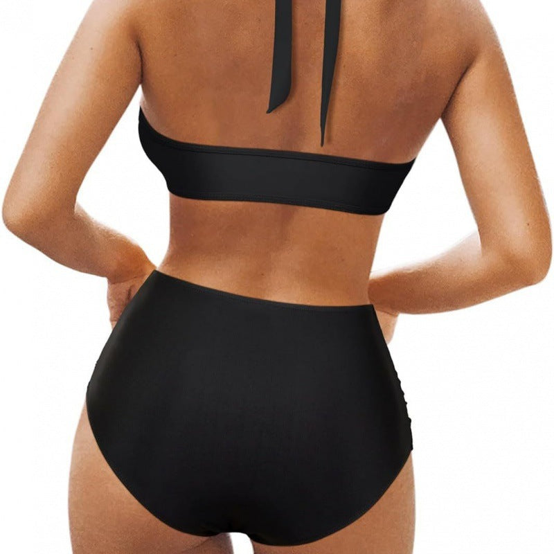 Bikini Femme Taille Haute avec Design Transparent Tendance R&B
