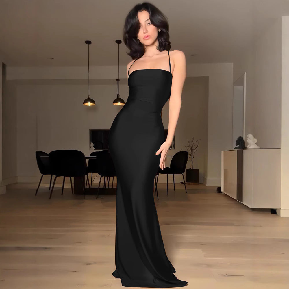 Robe maxi femme avec des bretelles fines et une coupe fluide Heidi-Mode