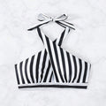 Haut de bikini rayé pour femmes R&B