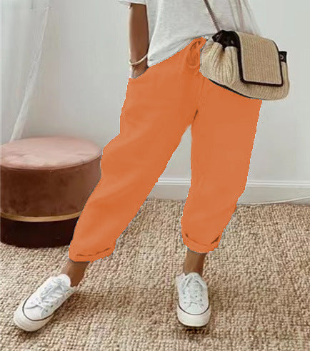Pantalons Harem en Damenschalotte avec broderie florale Echoarchiv