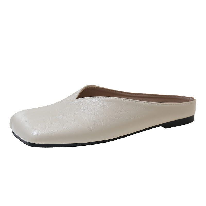 Mules pour femmes au design moderne et minimaliste en cuir de haute qualité R&B