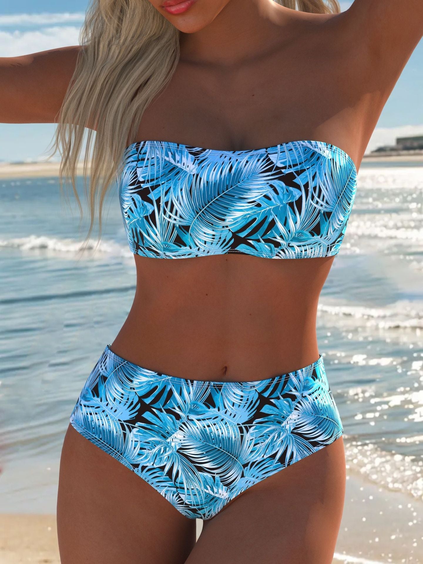 Bikini Balconette Femme avec design floral et bretelles réglables R&B