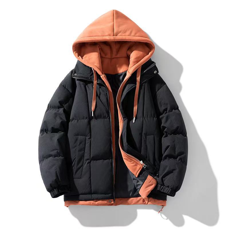 Veste de transition matelassée pour hommes avec capuche amovible