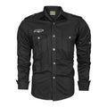 Chemise de terrain ajustée pour hommes en twill de coton avec épaulettes, poches poitrine et emblèmes brodés Echo Archiv