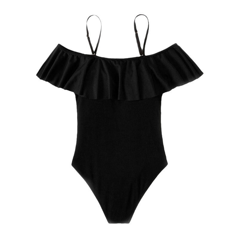 Maillot de bain une pièce élégant pour femmes avec détails en volants R&B