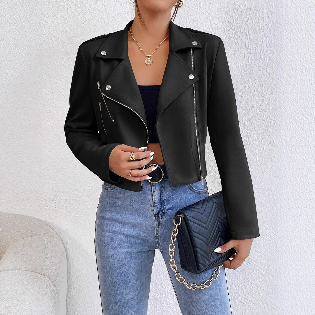 Veste Biker Femme en Similicuir
