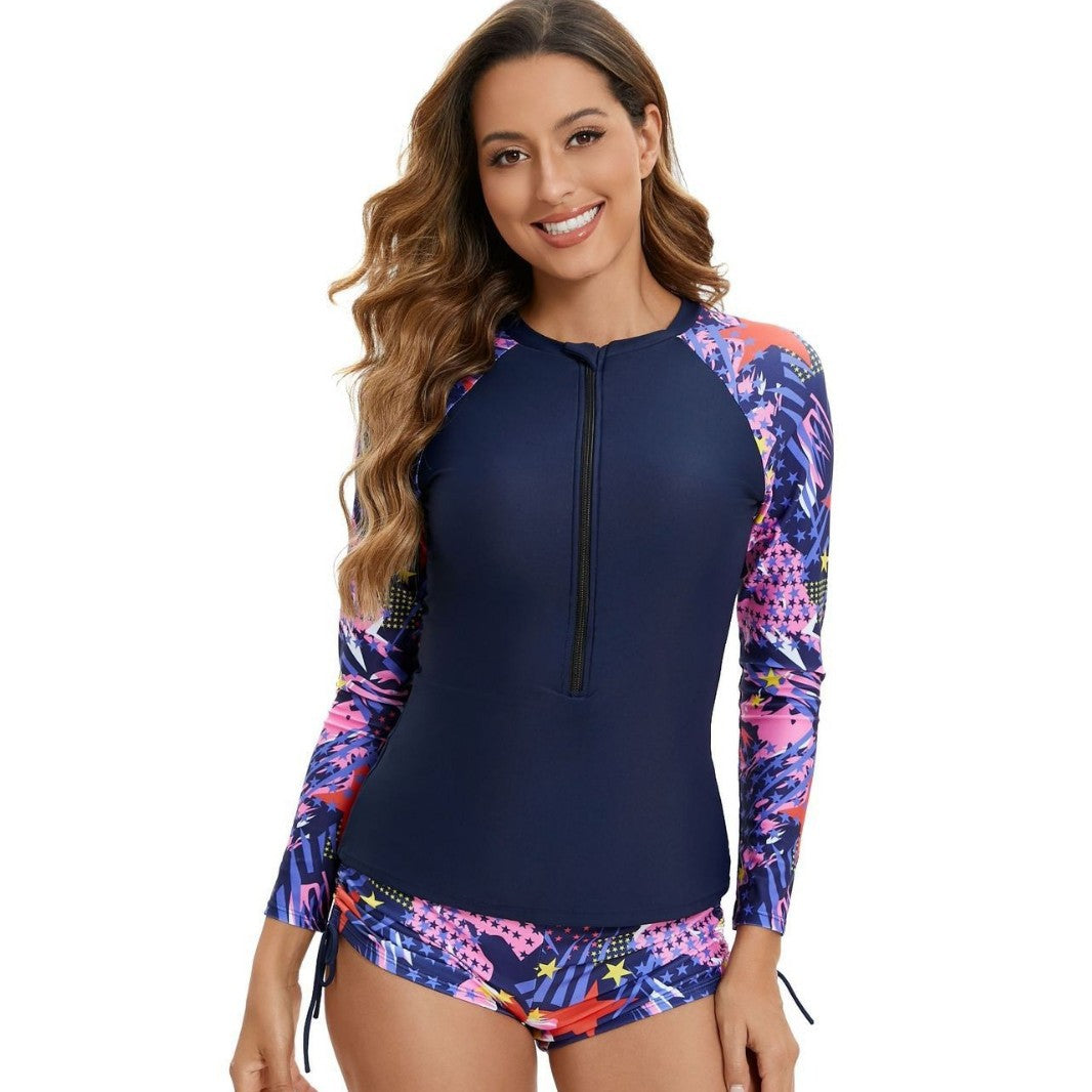 Rashguard à manches longues pour femmes avec un motif innovant Drune