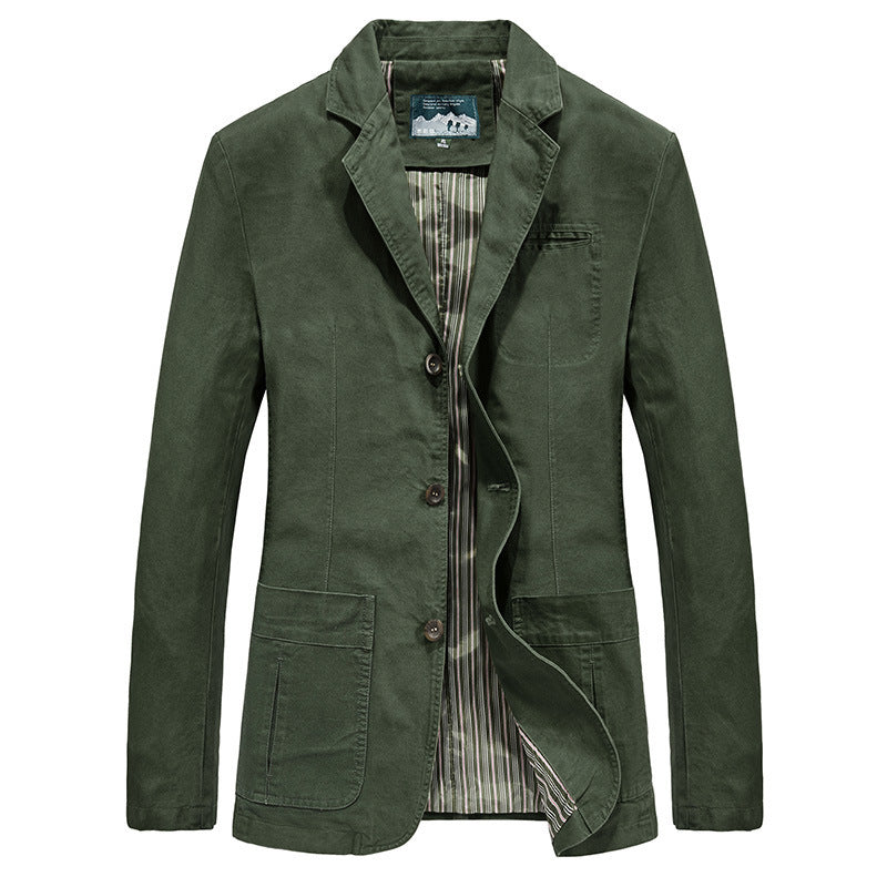 Veste en coton twill léger pour hommes avec poches plaquées et doublure rayée Echo Archiv