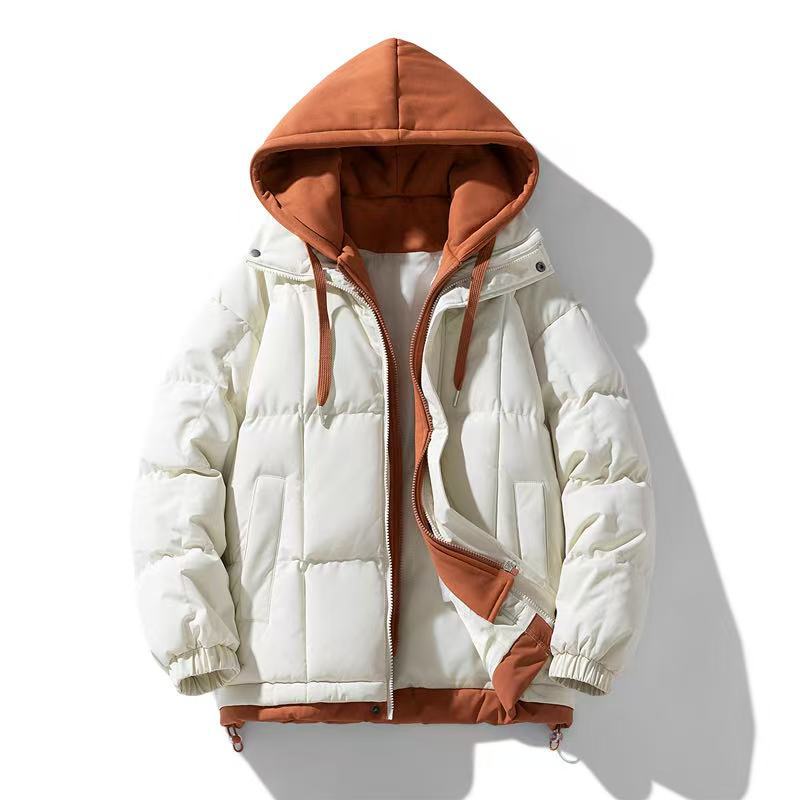 Veste de mi-saison matelassée pour homme avec capuche amovible