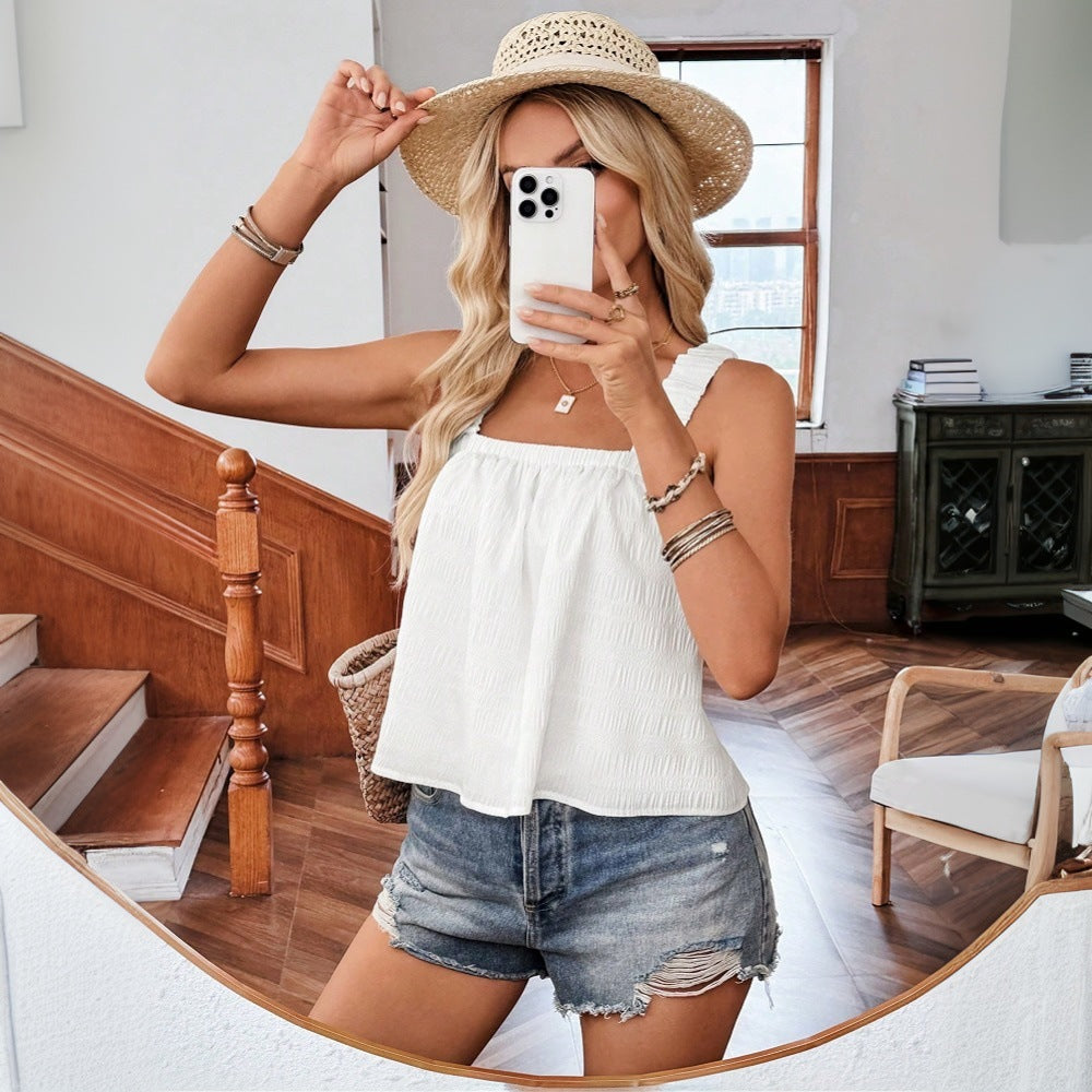Top Camisole À Structure Côtelée Pour Femme | Idéal Pour Un Usage Quotidien