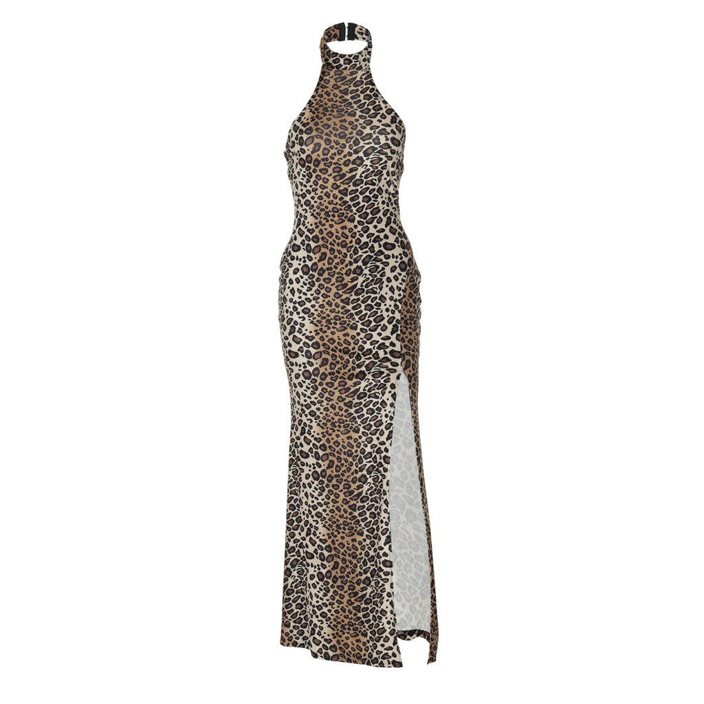 Robe maxi femme avec design décolleté et fente décorative Heidi-Mode