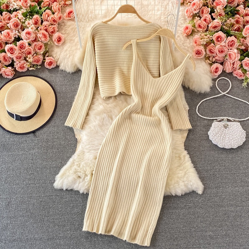 Ensemble Robe et Haut Tricoté Femme Mode Echo Archiv