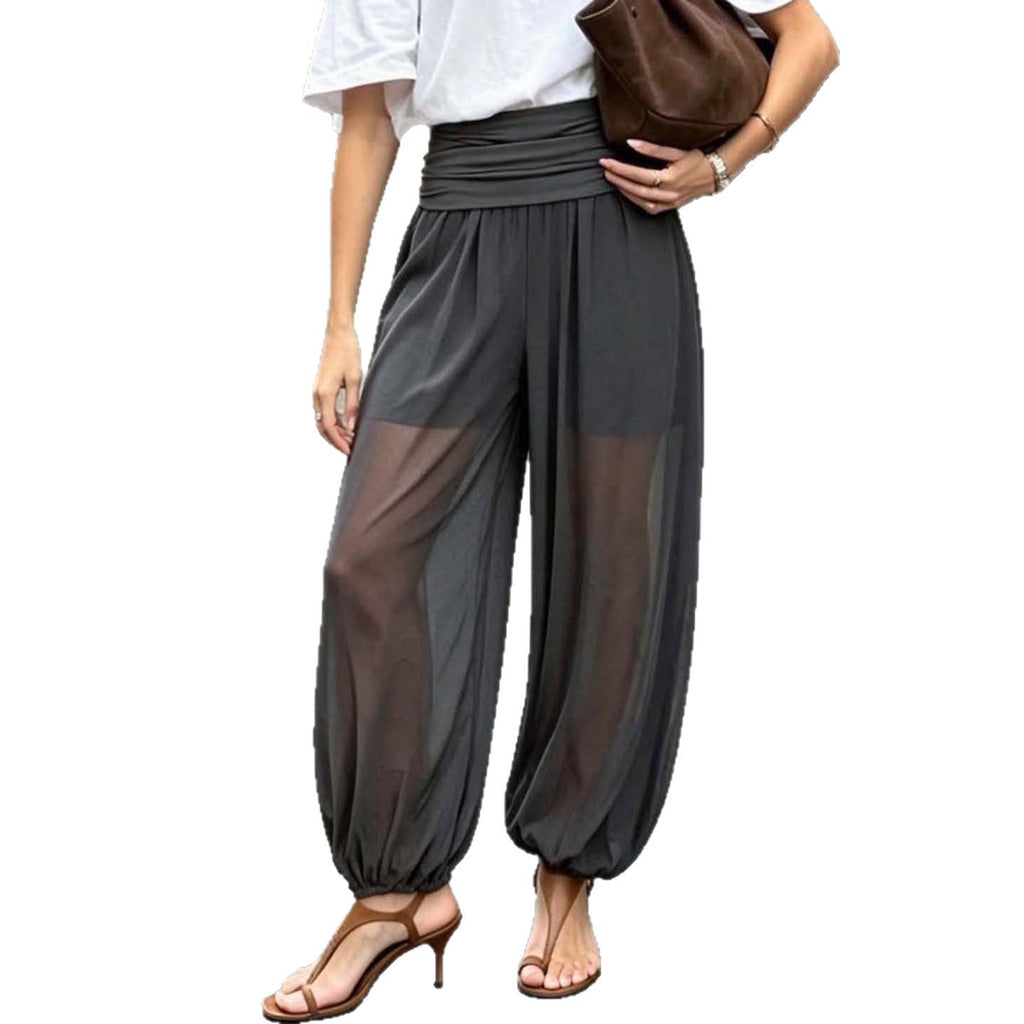 Pantalon Harem pour femmes en taille large avec ceinture repliable et bas de jambe élastiques Echo Archiv