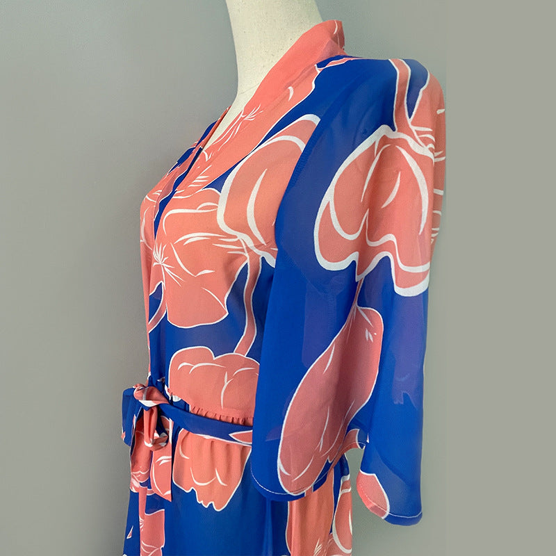 Kimono élégant pour femmes avec design floral R&B