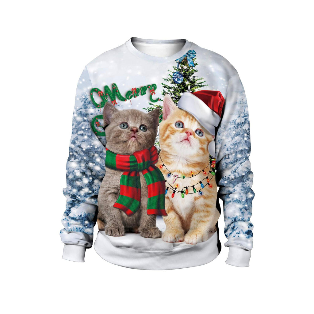 Sweat-shirt de Noël amusant pour femmes avec un motif unique de renne Echoarchiv