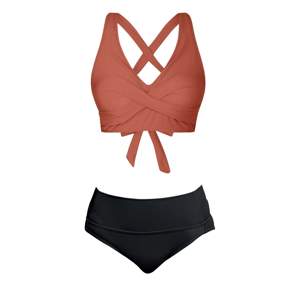 Maillot de bain deux pièces pour femmes avec design floral R&B