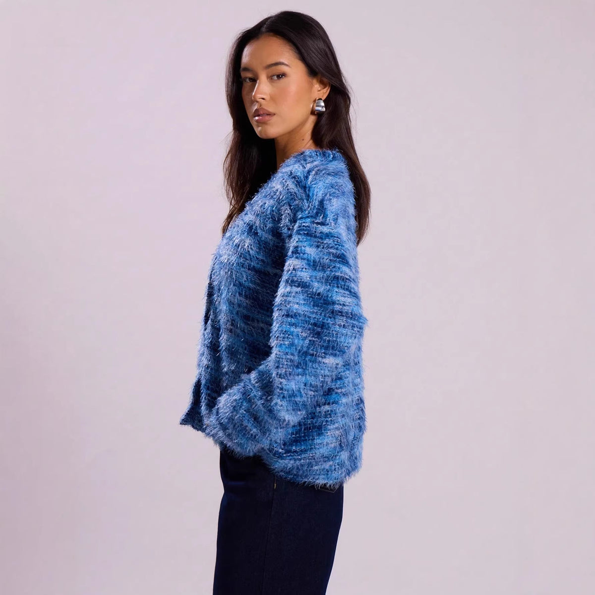 Pull oversized à manches longues pour femmes