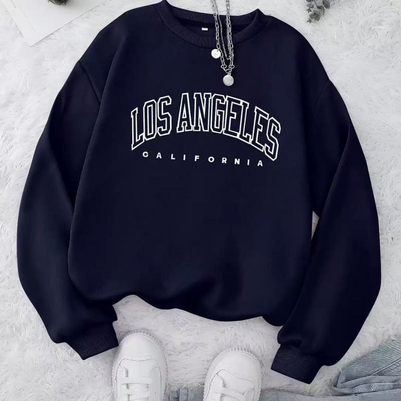 Sweatshirt Décontracté Femme avec Impression Vintage Los Angeles Echoarchiv