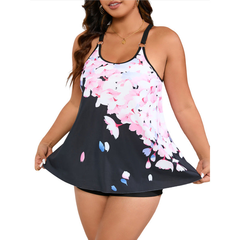 Haut de Tankini Femme avec Design Floral et Coupe Flatteuse R&B