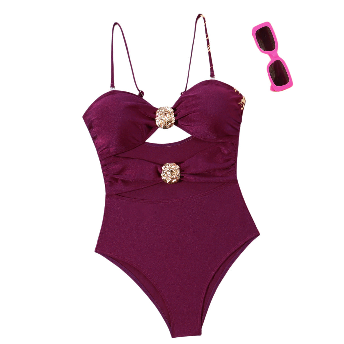 Maillot de bain une pièce pour femmes avec des détails de lacet raffinés R&B